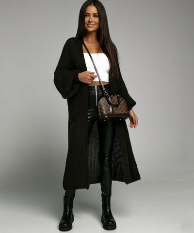 Cardigan Leilani Lang Schwarz  Ladypolitan - Fashion Onlineshop für Damen   