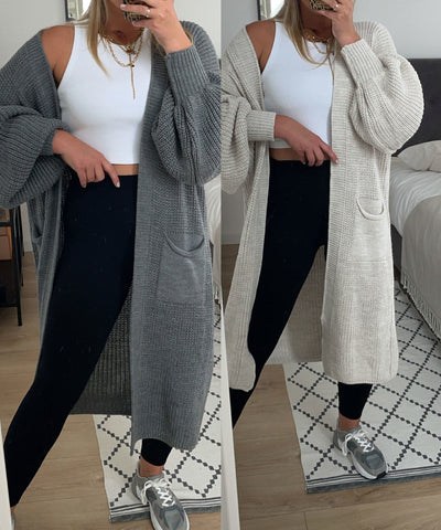 Cardigan Leilani lang Beige  Ladypolitan - Fashion Onlineshop für Damen   