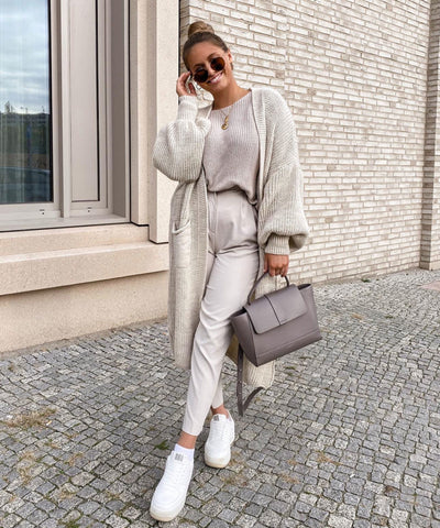 Cardigan Leilani lang Beige  Ladypolitan - Fashion Onlineshop für Damen   