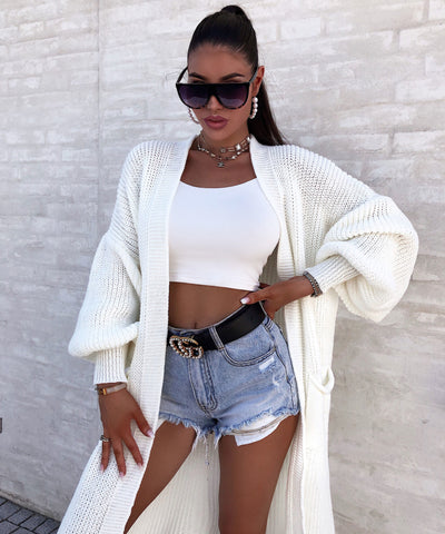 Cardigan Leilani lang Cremeweiß  Ladypolitan - Fashion Onlineshop für Damen   