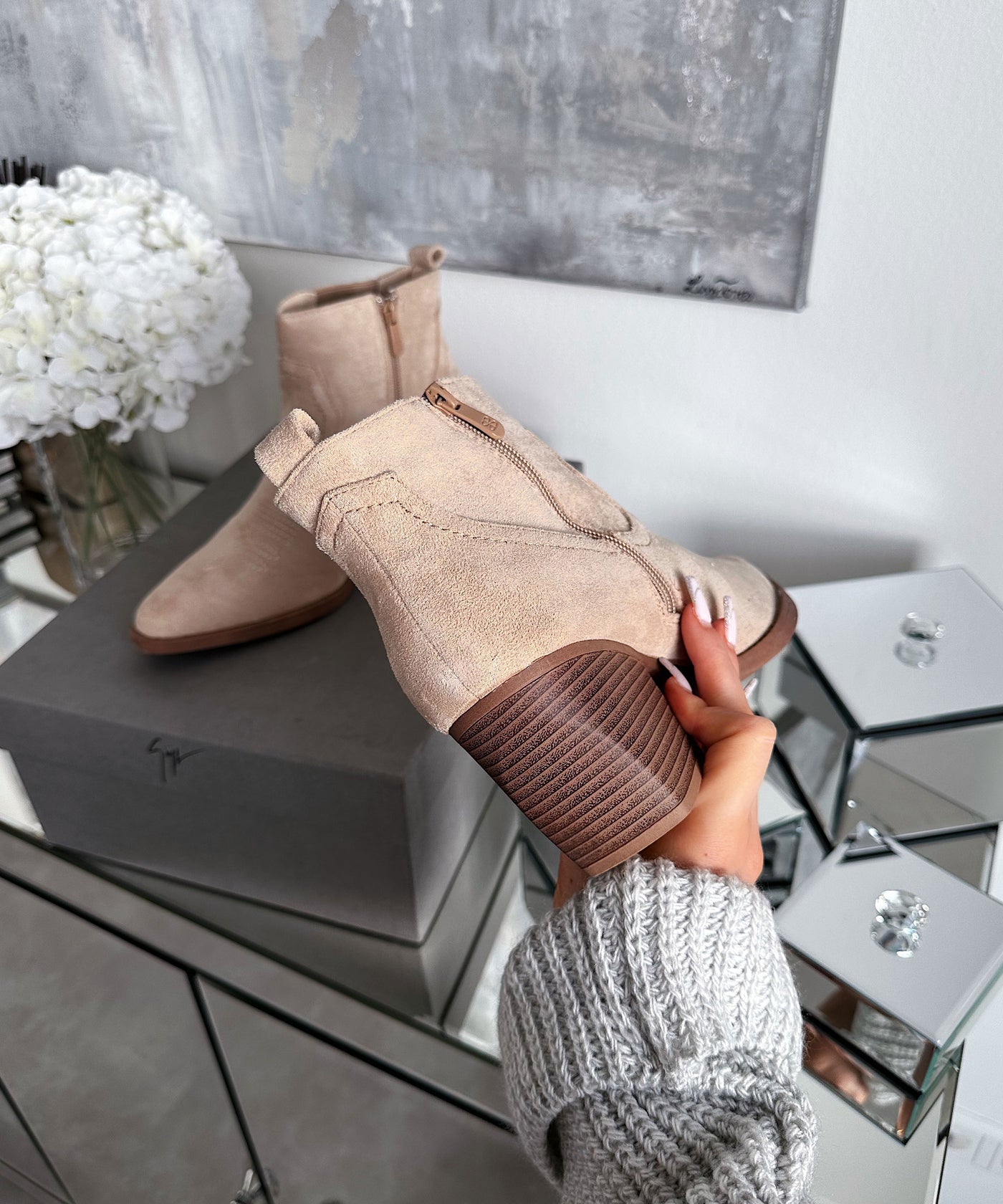 Cowboy Stiefeletten Allie Beige  Ladypolitan - Fashion Onlineshop für Damen   