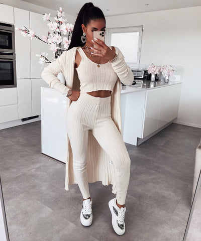 Dreiteiler Macie Beige  Ladypolitan - Fashion Onlineshop für Damen   