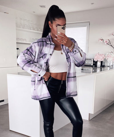 Hemd Pretty GEFÜTTERT Lila  Ladypolitan - Fashion Onlineshop für Damen   