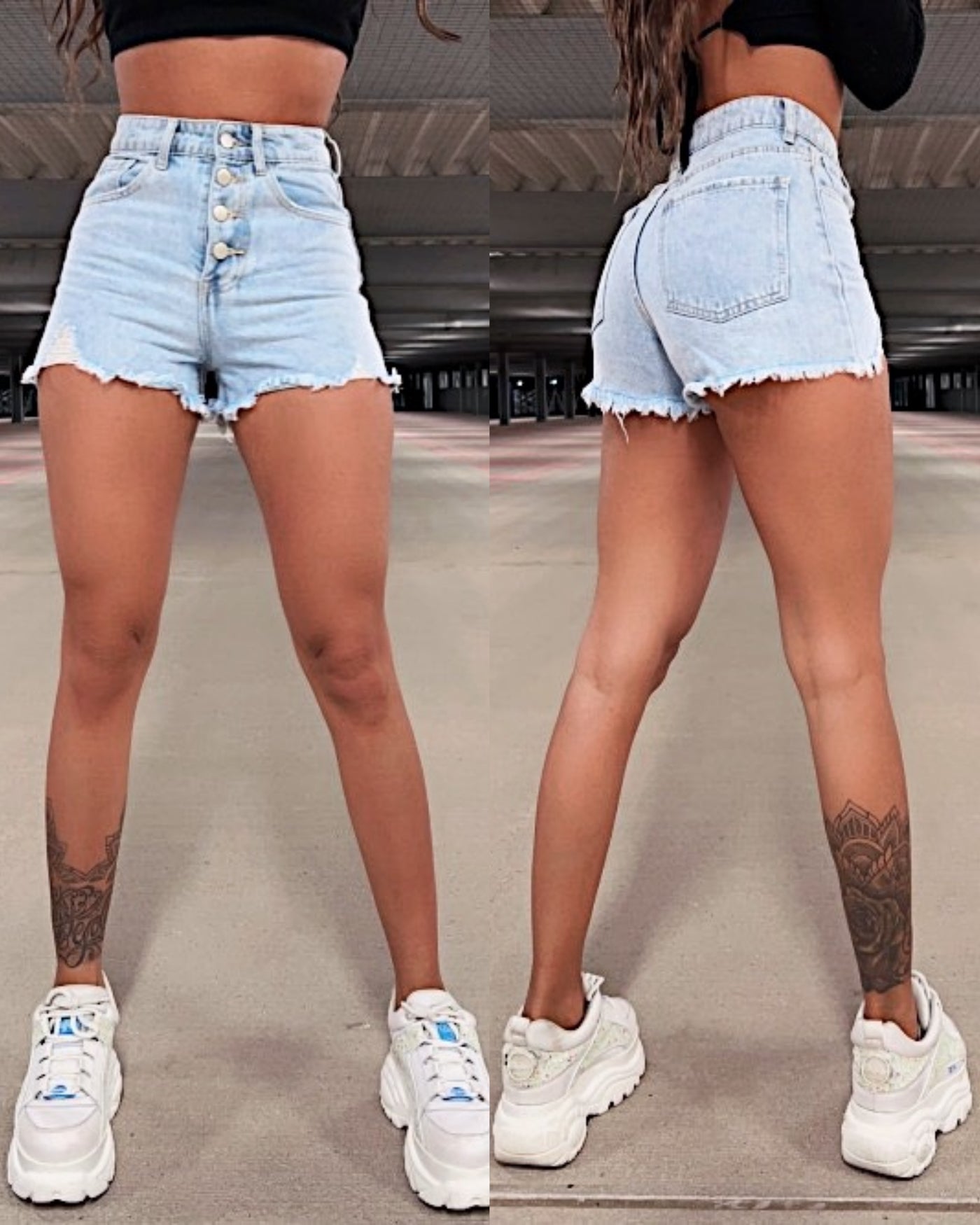 Jeans Shorts Aitana Hellblau  Ladypolitan - Fashion Onlineshop für Damen   
