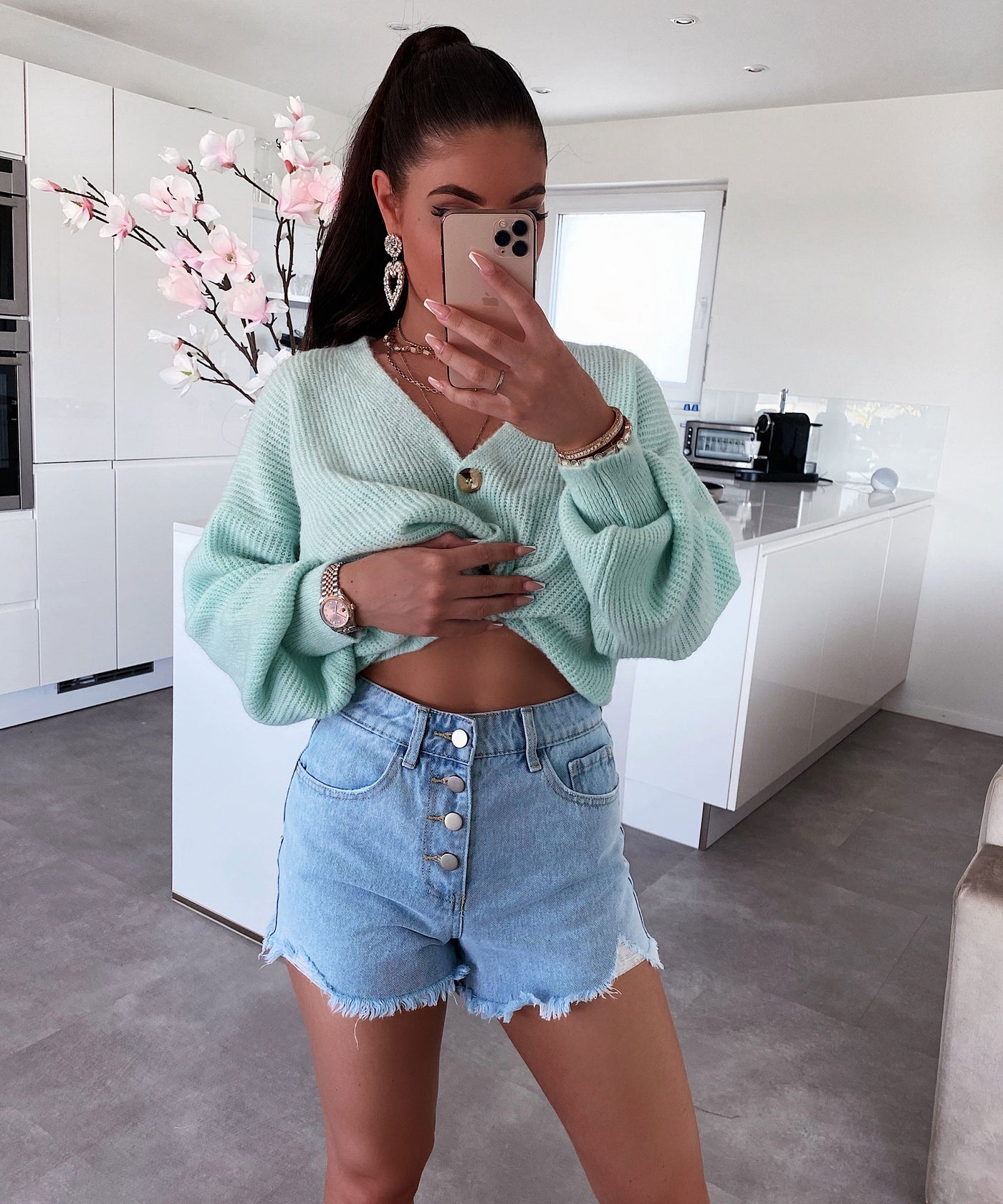 Jeans Shorts Aitana Hellblau  Ladypolitan - Fashion Onlineshop für Damen   
