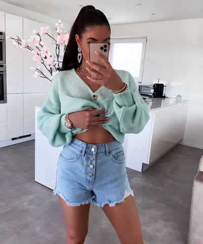 Jeans Shorts Aitana Hellblau  Ladypolitan - Fashion Onlineshop für Damen   