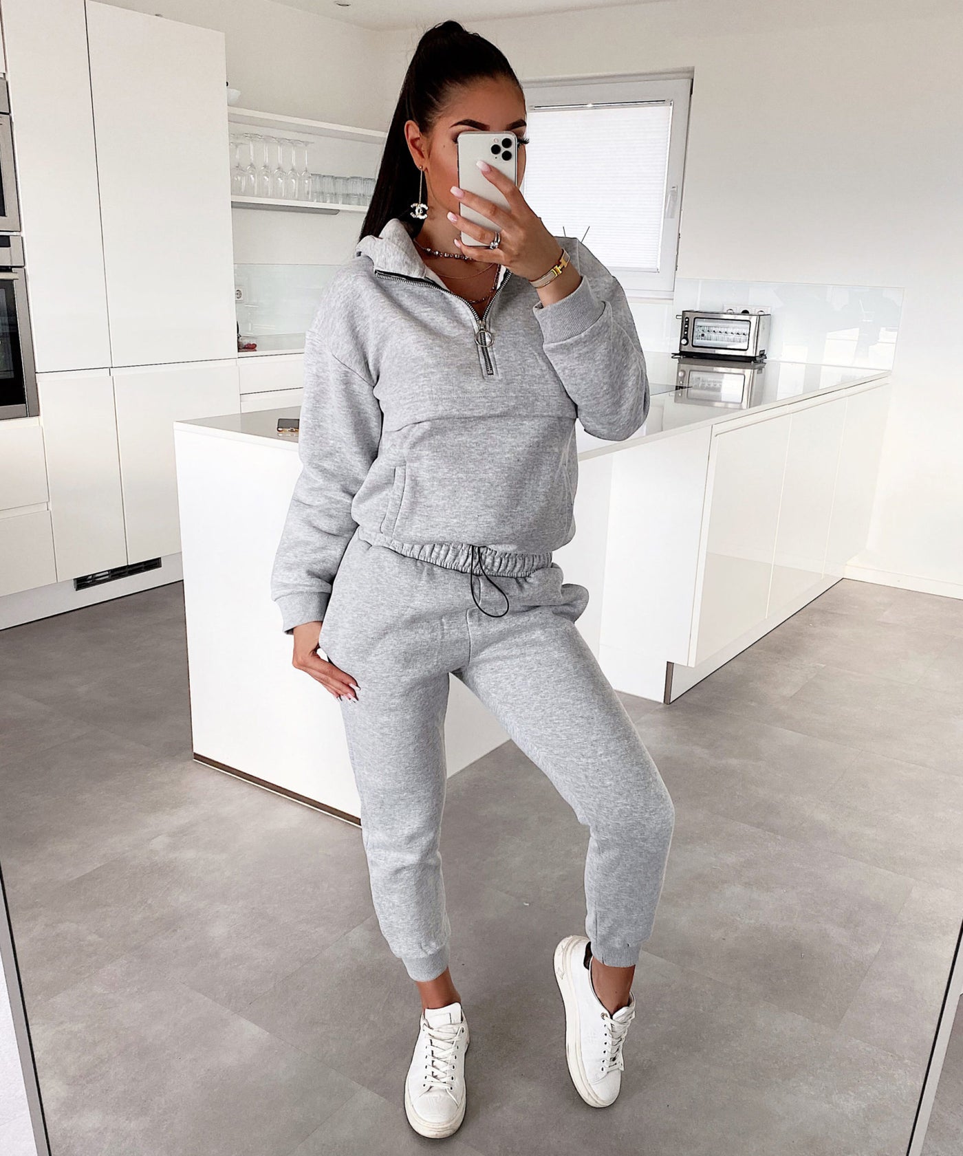 Jogger Set Hanna Grau Neu  Ladypolitan - Fashion Onlineshop für Damen   