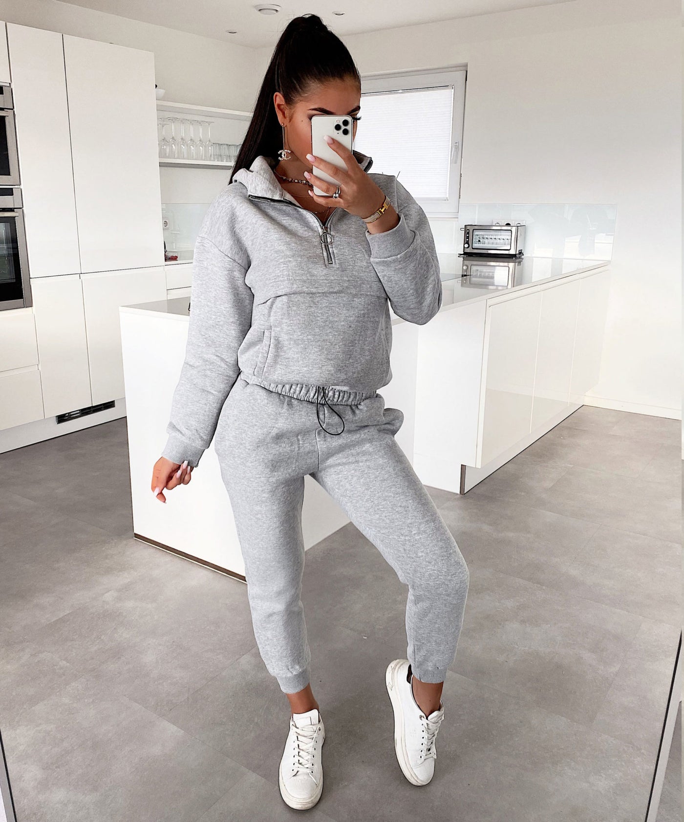 Jogger Set Hanna Grau Neu  Ladypolitan - Fashion Onlineshop für Damen   