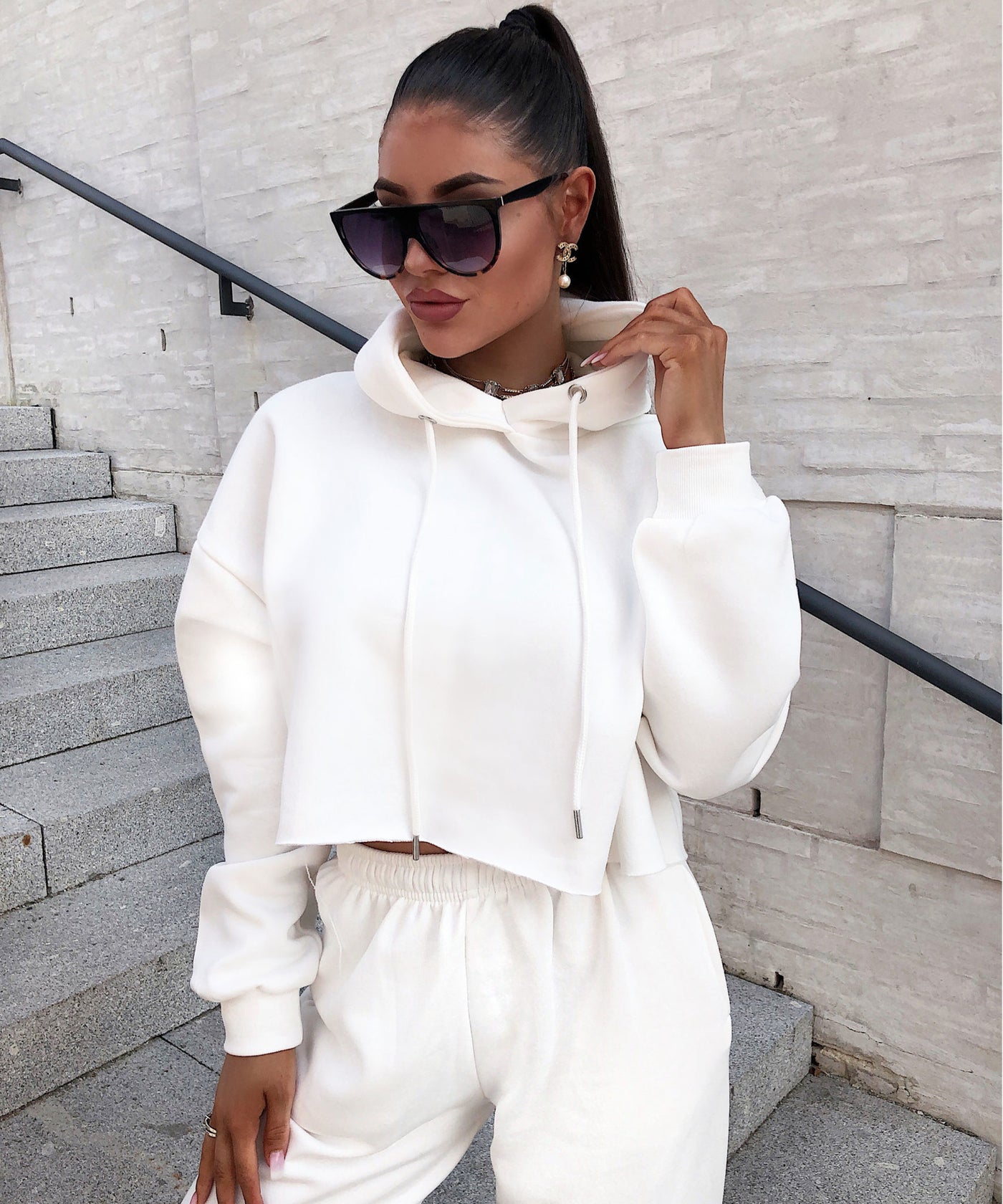 Jogger Set Lexi Weiß  Ladypolitan - Fashion Onlineshop für Damen   