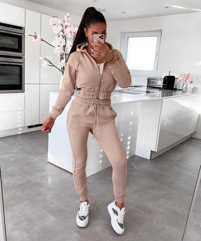 Jogger Set Selena Beige Neu  Ladypolitan - Fashion Onlineshop für Damen   
