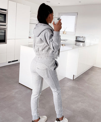 Jogger Set Selena Grau Neu  Ladypolitan - Fashion Onlineshop für Damen   