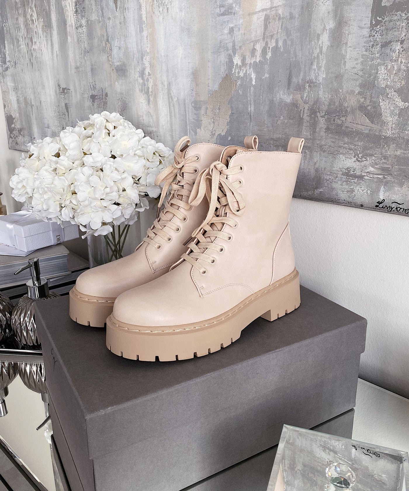 Leder Stiefel Serena Beige  Ladypolitan - Fashion Onlineshop für Damen   