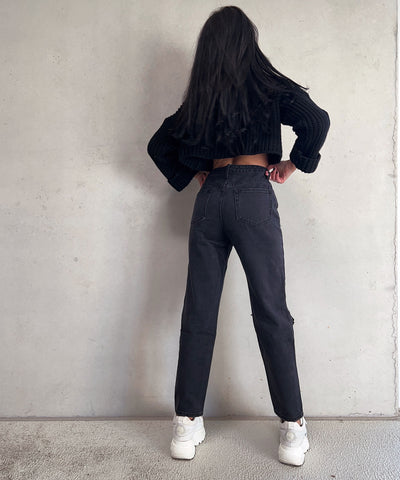 Mum Jeans Alma Schwarz  Ladypolitan ♡   