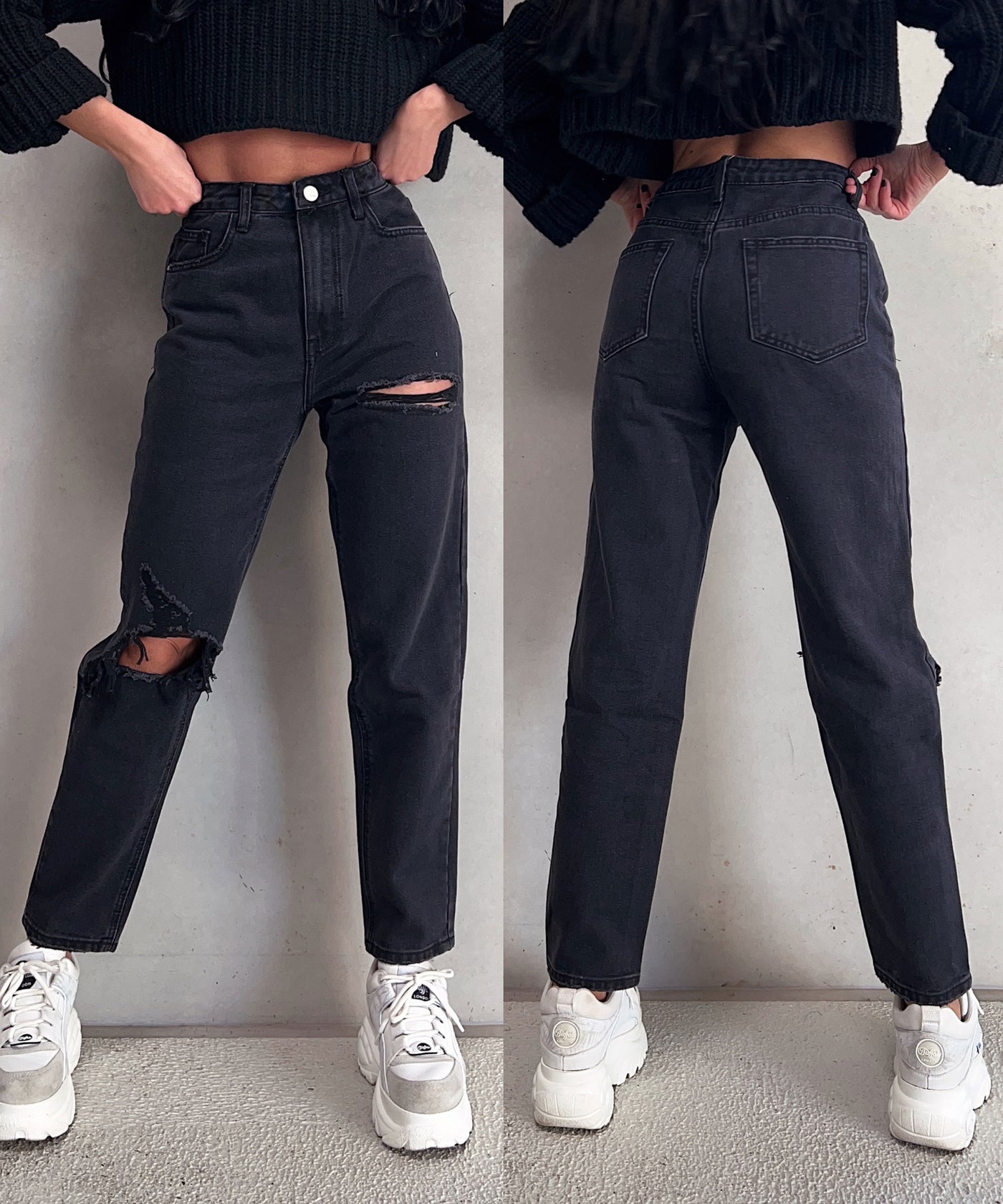 Mum Jeans Alma Schwarz  Ladypolitan ♡   