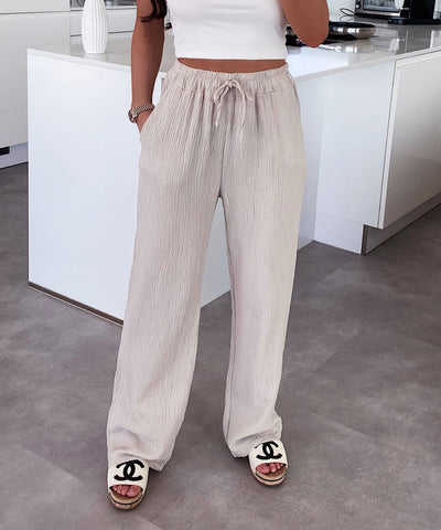 Musselin Hose Abril Beige  Ladypolitan ♡   