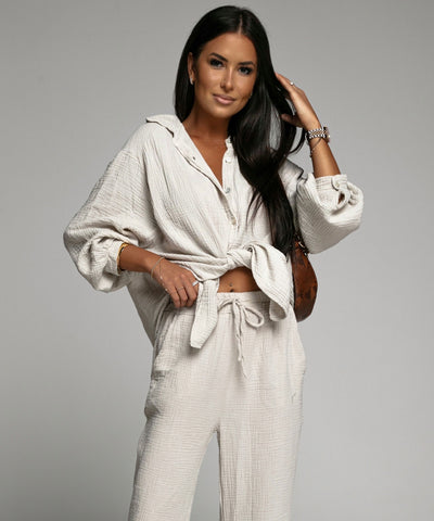 Musselin Hose Abril Beige  Ladypolitan ♡   