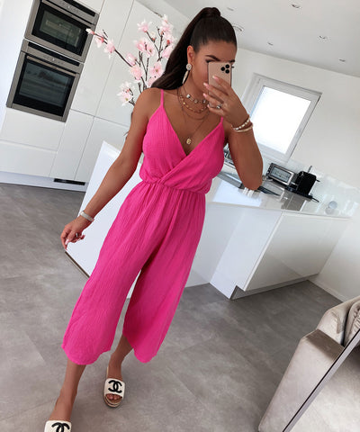 Musselin Jumpsuit Valeria Pink  Ladypolitan ♡   