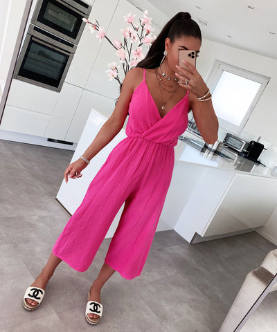 Musselin Jumpsuit Valeria Pink  Ladypolitan ♡   