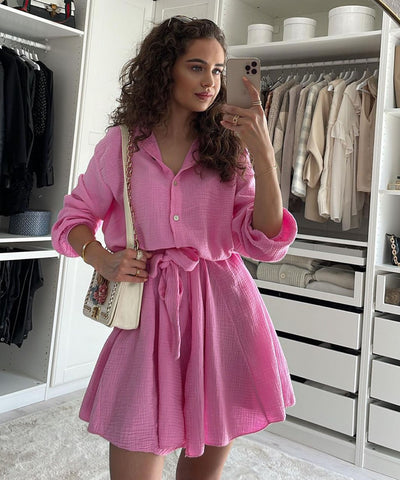 Musselin Kleid Daisy Hellpink  Ladypolitan - Fashion Onlineshop für Damen   