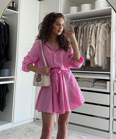 Musselin Kleid Daisy Hellpink  Ladypolitan - Fashion Onlineshop für Damen   