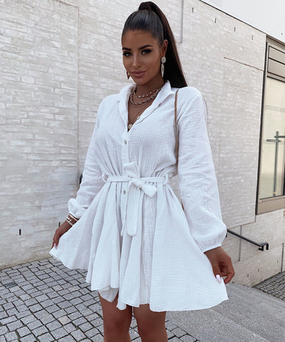 Musselin Kleid Daisy Weiß  Ladypolitan - Fashion Onlineshop für Damen   