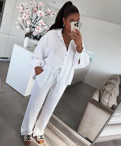 Musselin Set Violeta Weiß  Ladypolitan ♡   