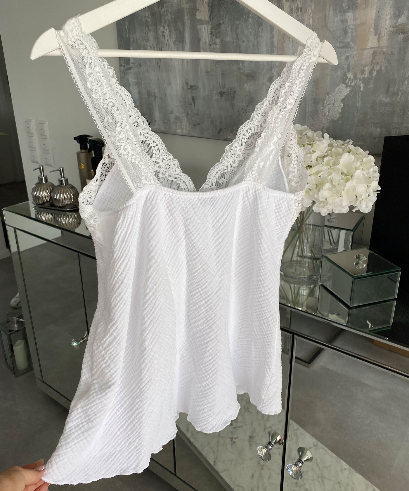 Musselin Top Marta Weiß  Ladypolitan ♡   
