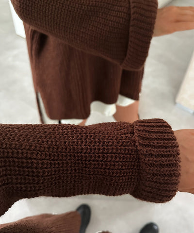 Oversize Pullover Elsa Dunkelbraun  Ladypolitan ♡   