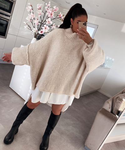 Oversize Pullover Nata Beige  Ladypolitan ♡   