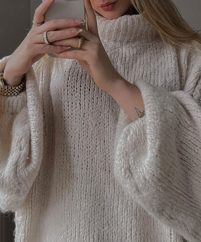 Oversize Pullover Nata Beige  Ladypolitan ♡   
