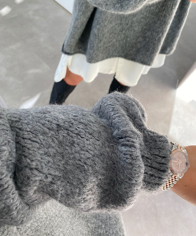 Oversize Pullover Nata Dunkelgrau  Ladypolitan ♡   