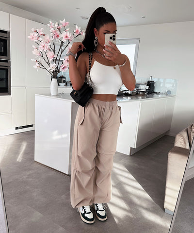 Parachute Hose Mila Beige  Ladypolitan ♡   