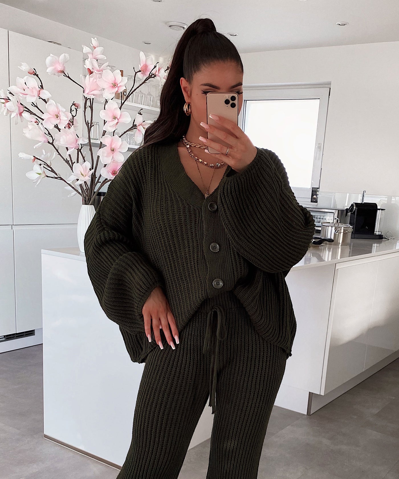 Set Marlyn Khaki  Ladypolitan - Fashion Onlineshop für Damen   