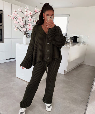 Set Marlyn Khaki  Ladypolitan - Fashion Onlineshop für Damen   