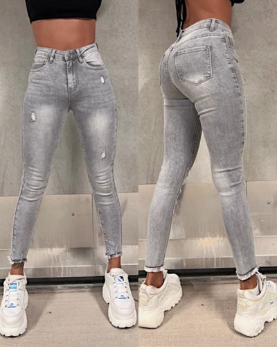 Skinny Jeans Julia Hellgrau  Ladypolitan - Fashion Onlineshop für Damen   