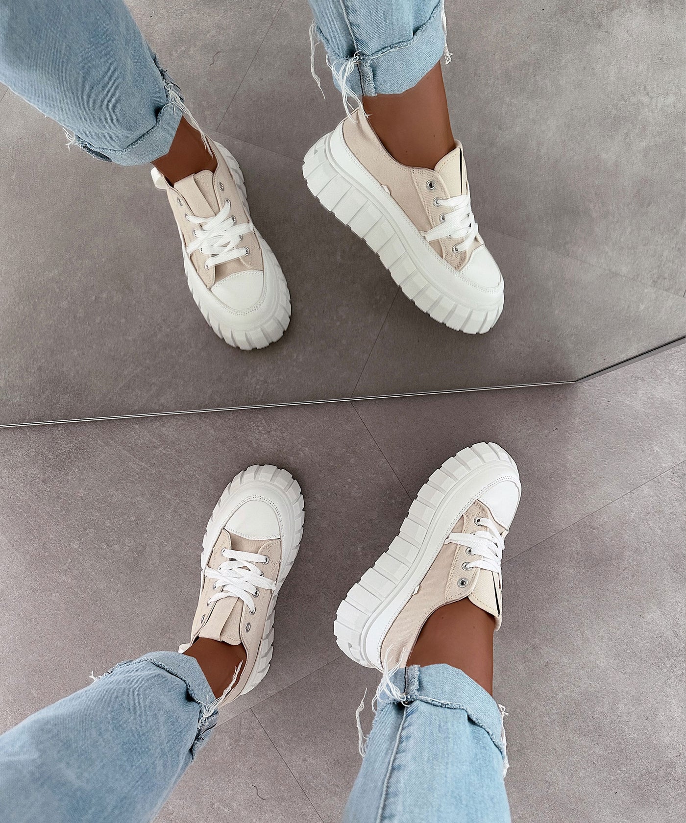 Sneaker Clareta Beige  Ladypolitan ♡   