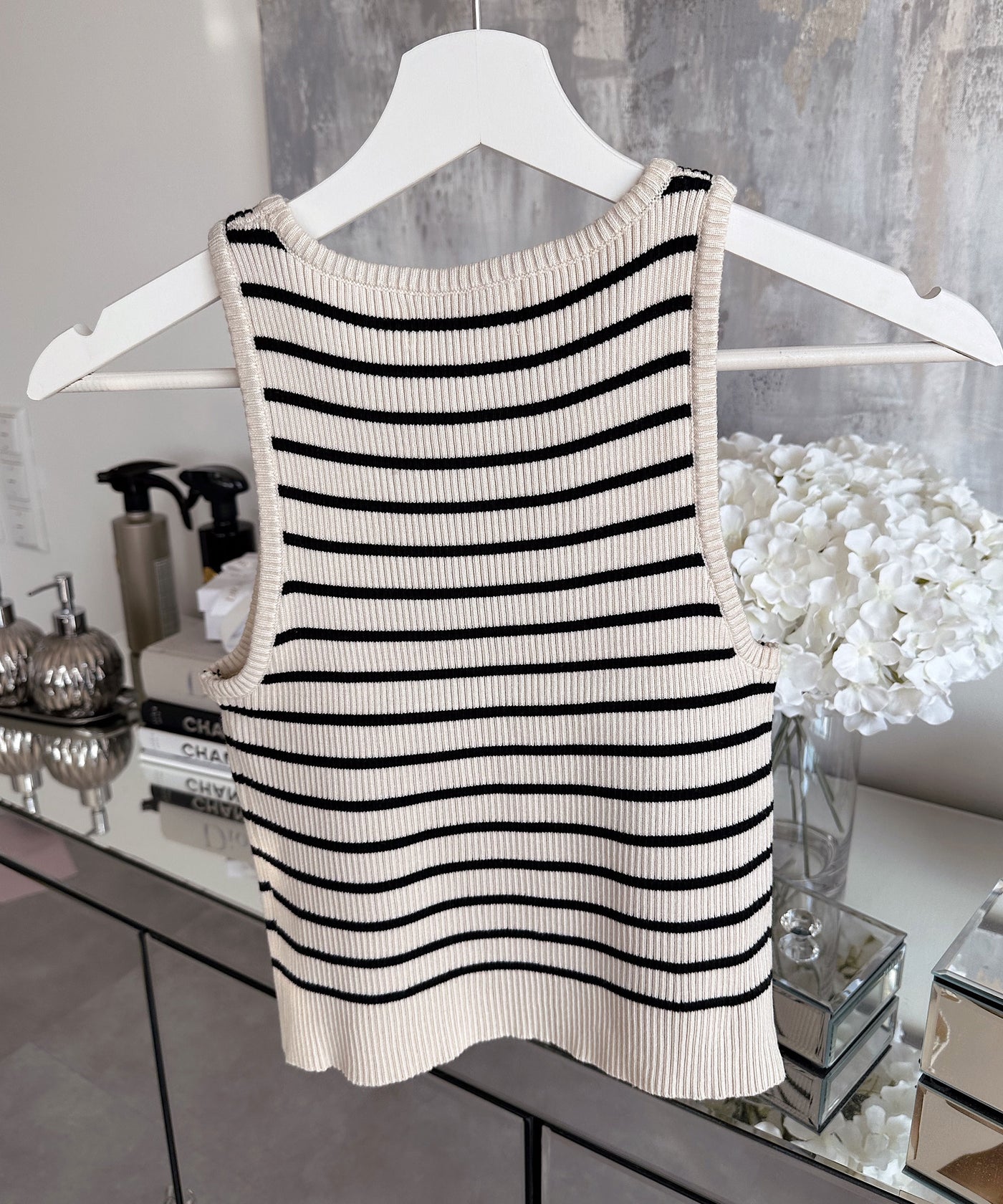 Streifen Top Lucia Beige  Ladypolitan ♡   