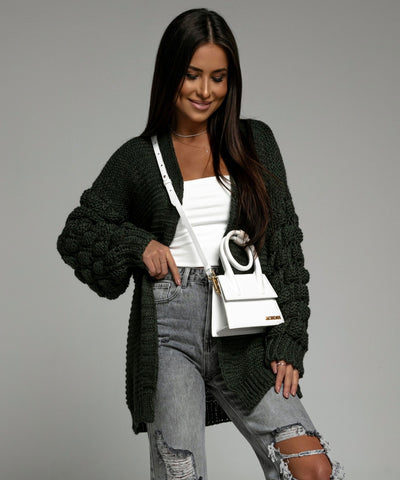 Strickjacke Cloudy Khaki  Ladypolitan - Fashion Onlineshop für Damen   