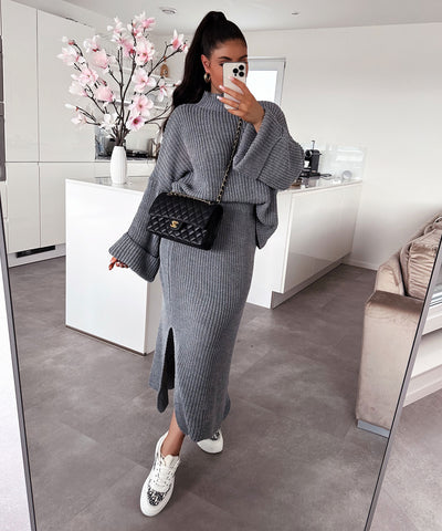 Strickset Charlotte Dunkelgrau  Ladypolitan ♡   