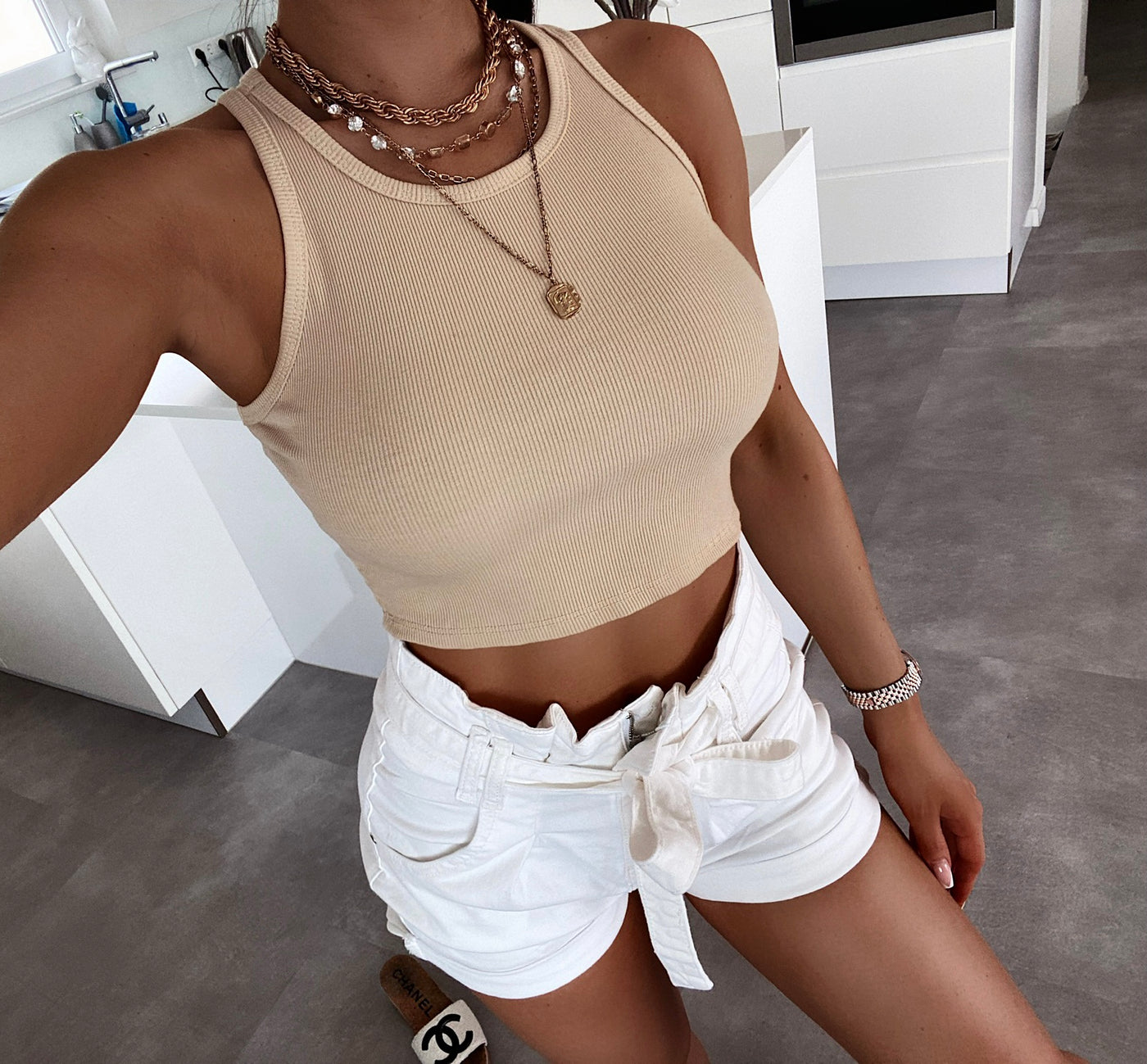 Top Chamie Beige  Ladypolitan - Fashion Onlineshop für Damen   