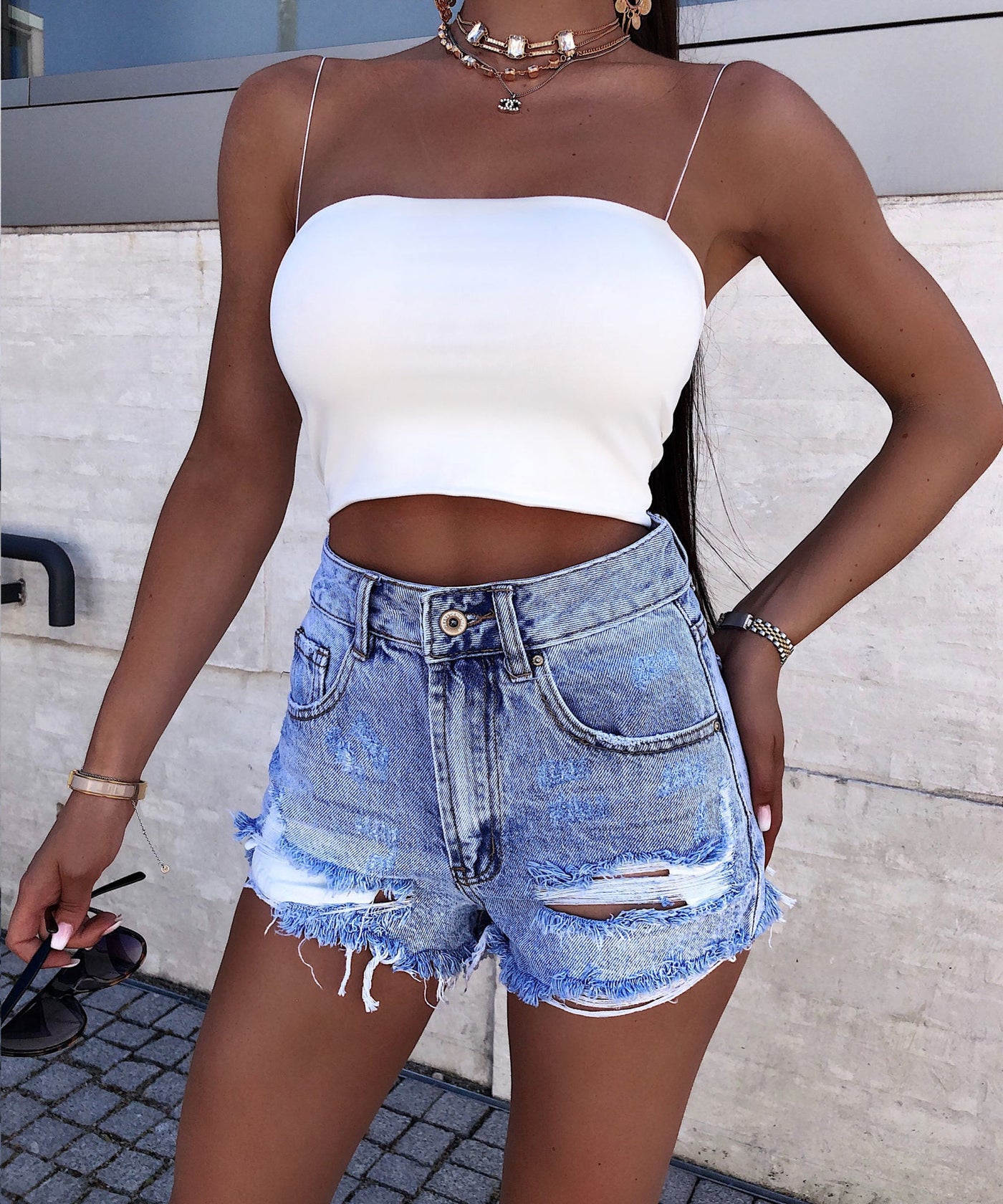 Top Valentina Weiß  Ladypolitan - Fashion Onlineshop für Damen   