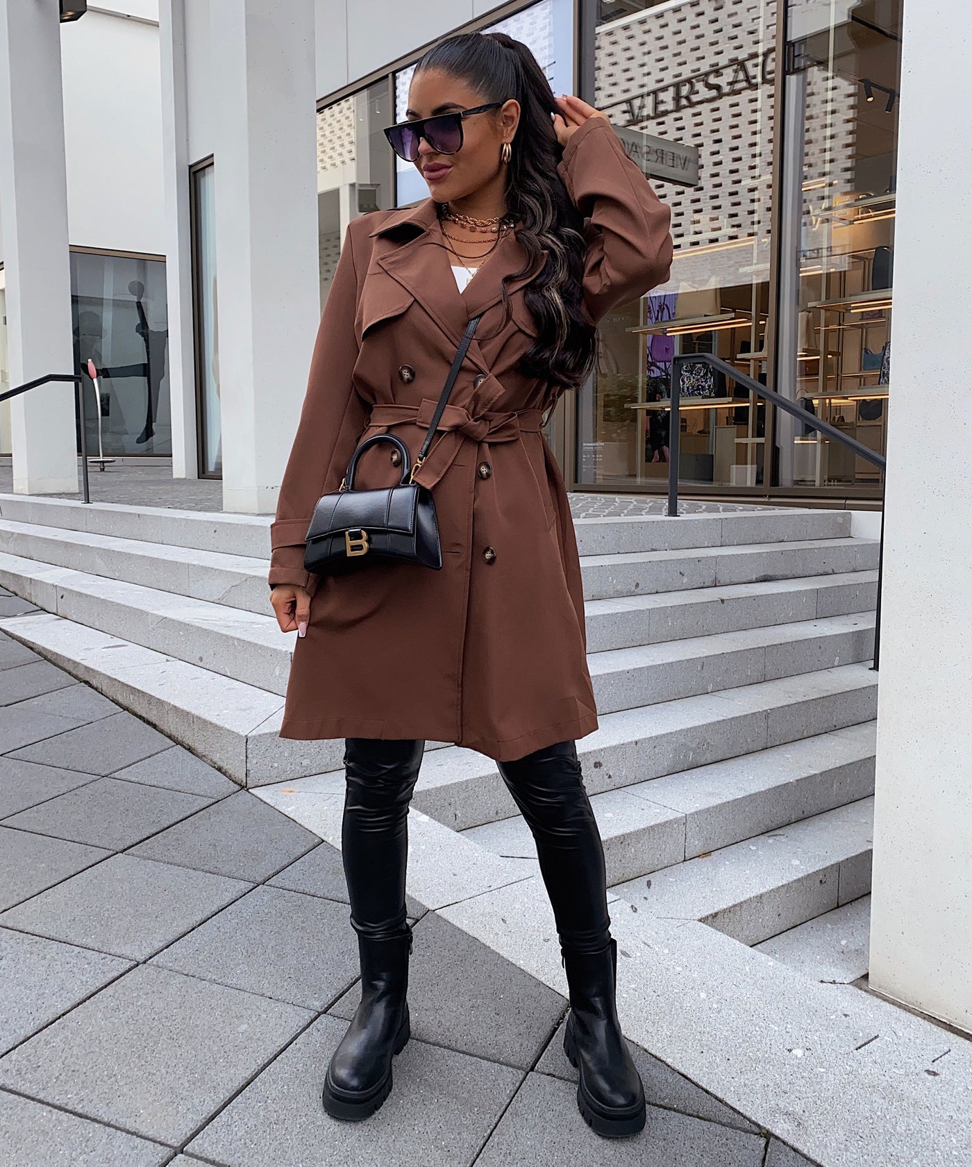 Trenchcoat Iria Kurz Braun  Ladypolitan ♡   