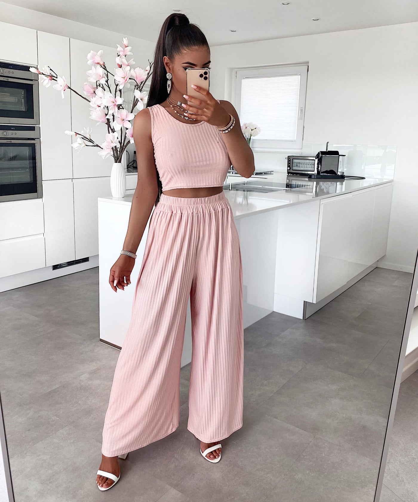 Weiches Ripp Set Ina Rosa  Ladypolitan - Fashion Onlineshop für Damen   