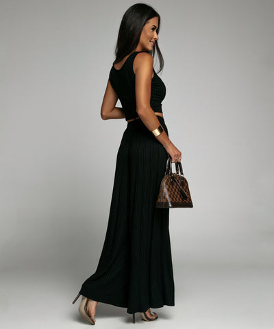 Weiches Ripp Set Ina Schwarz  Ladypolitan - Fashion Onlineshop für Damen   