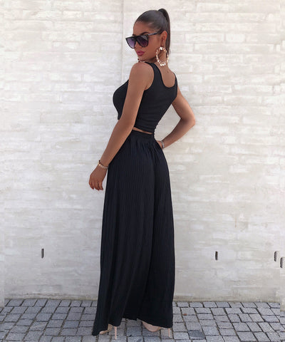 Weiches Ripp Set Ina Schwarz  Ladypolitan - Fashion Onlineshop für Damen   