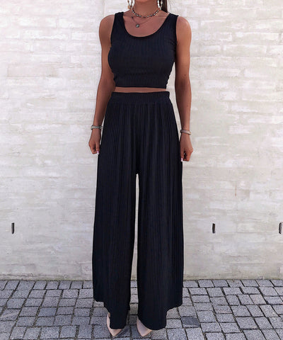 Weiches Ripp Set Ina Schwarz  Ladypolitan - Fashion Onlineshop für Damen   