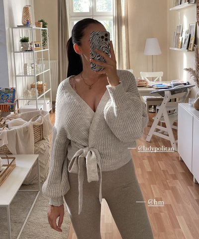 Wickel Pullover Beige  Ladypolitan - Fashion Onlineshop für Damen   