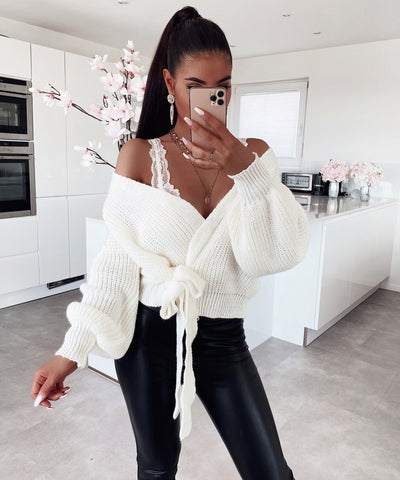Wickel Pullover Weiß  Ladypolitan - Fashion Onlineshop für Damen   