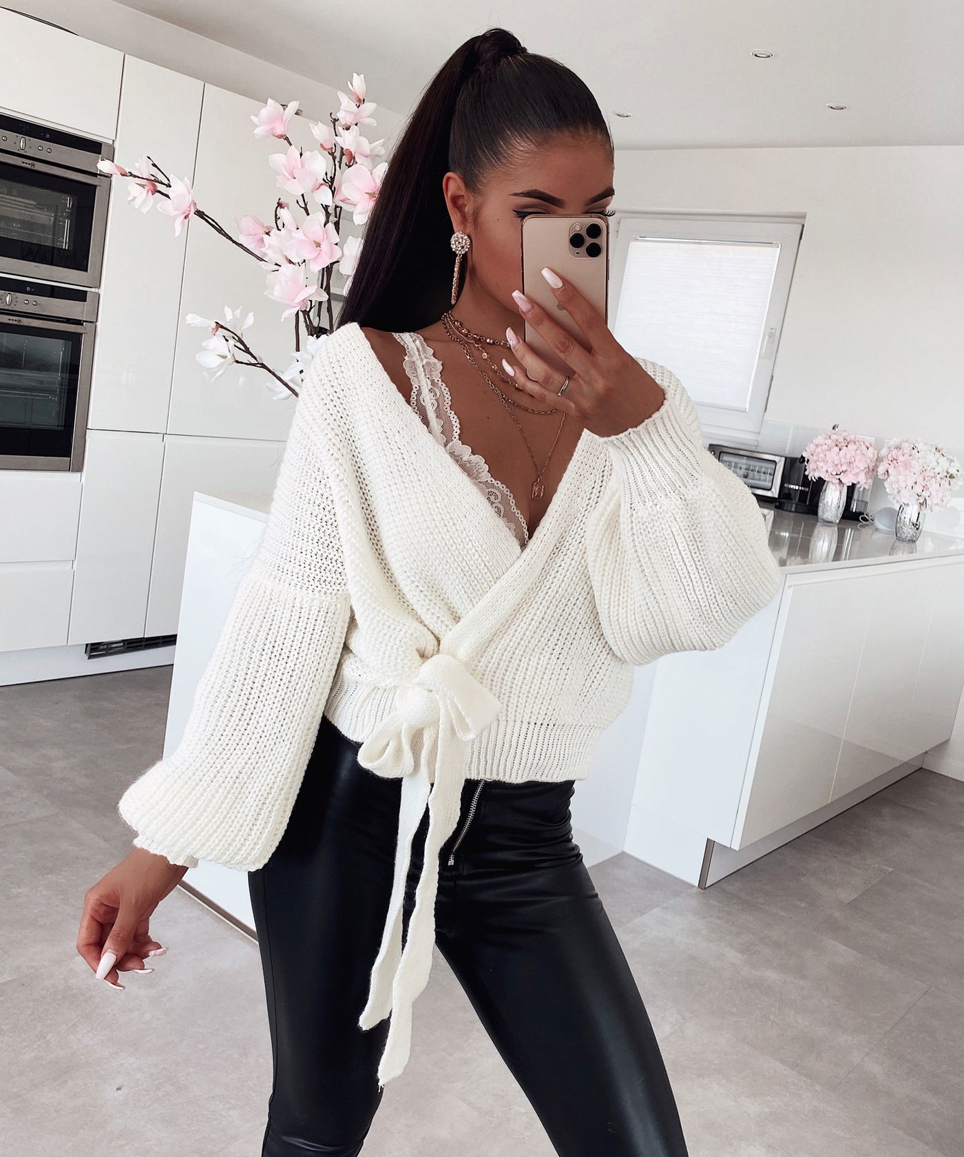 Wickel Pullover Weiß  Ladypolitan - Fashion Onlineshop für Damen   