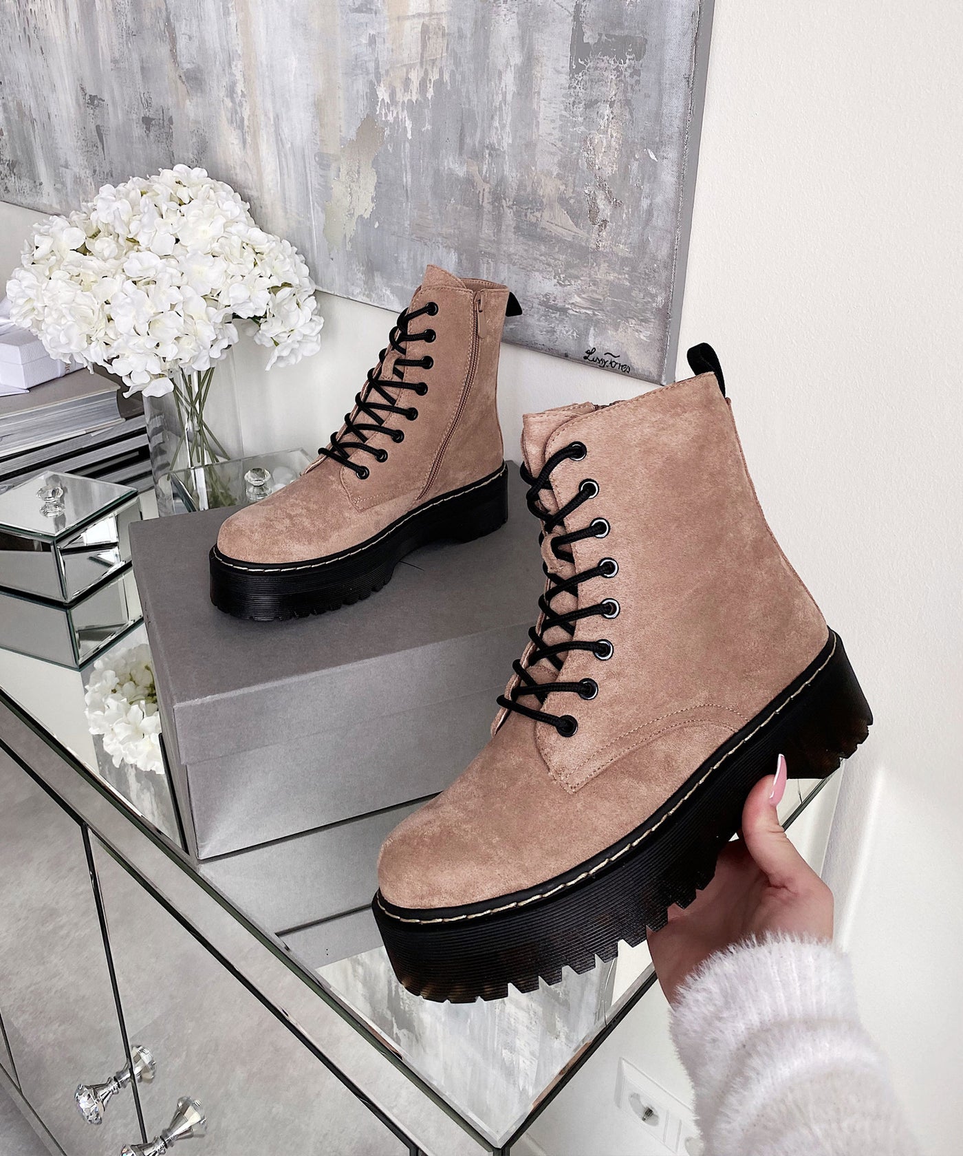 Wildleder Stiefel Serena Camel  Ladypolitan - Fashion Onlineshop für Damen   